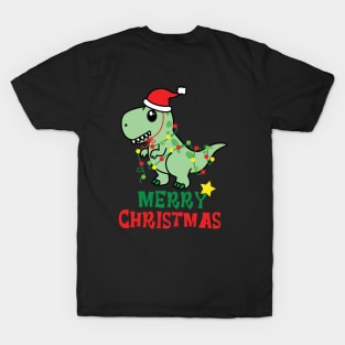 Santa dinosaur, Minimalist Santa Claus T-Shirt